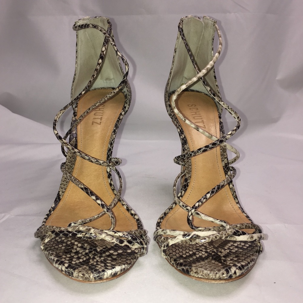 SCHUTZ Snake Skin Stiletto Size 9.5 - Picture 2 of 8